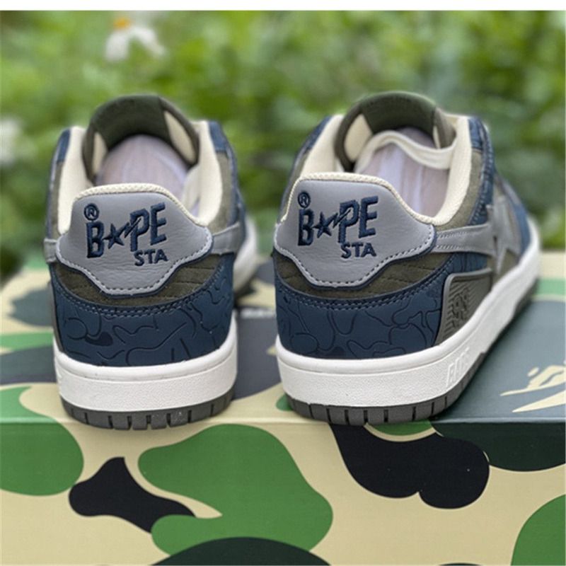 Bapesta Solebox Sneaker In Blue&Grass Green