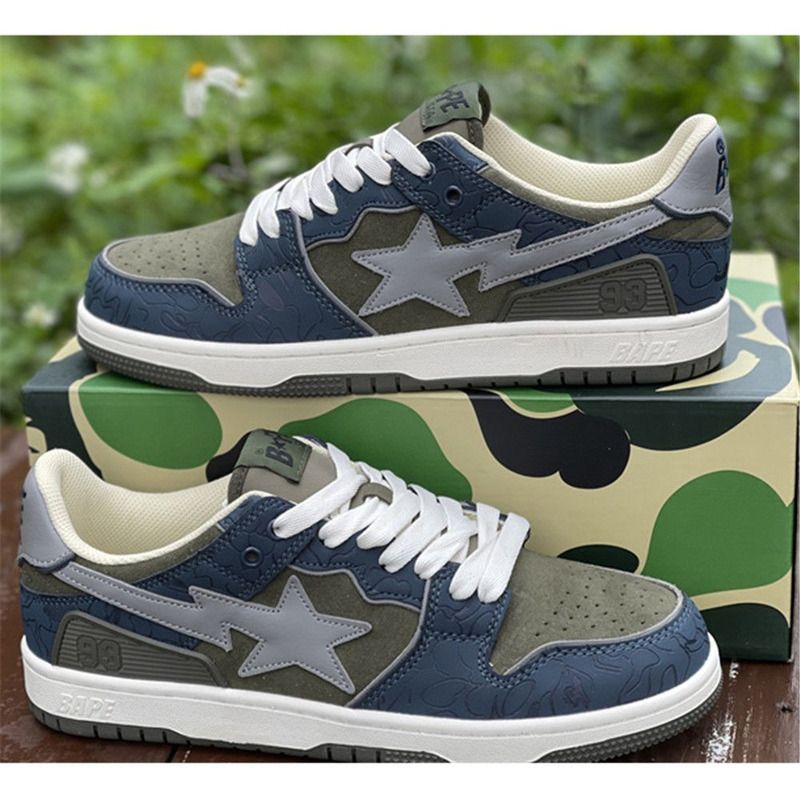 Bapesta Solebox Sneaker In Blue&Grass Green