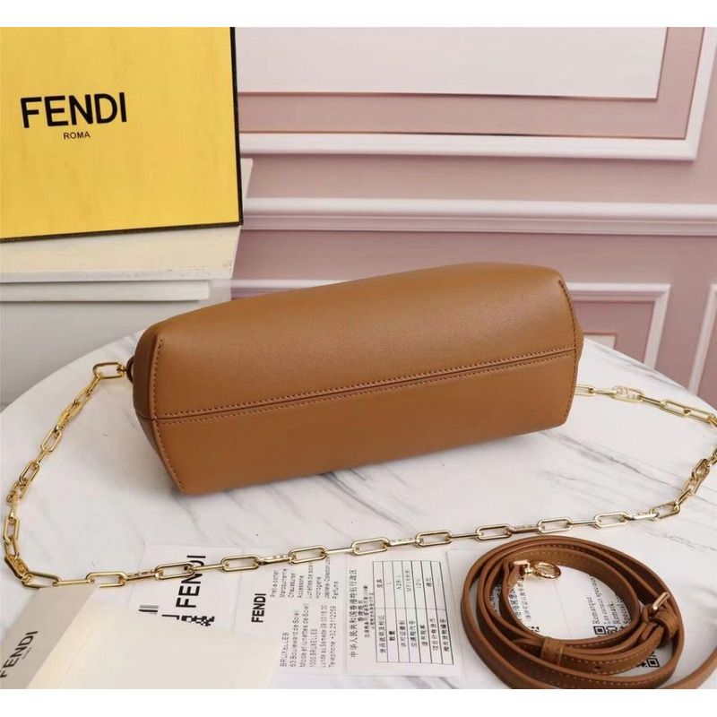 F**di first small brown leather bag