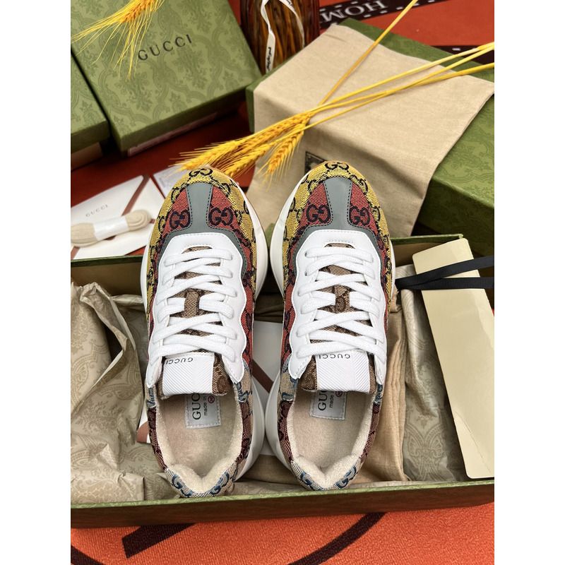 g*u*i rhyton gg-S*p*e canvas trainers beige/ebony