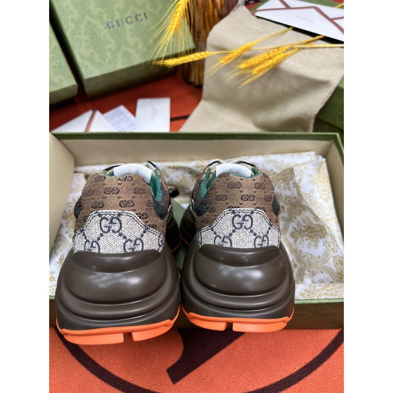 g*u*i rhyton gg-S*p*e canvas trainers  brown/beige