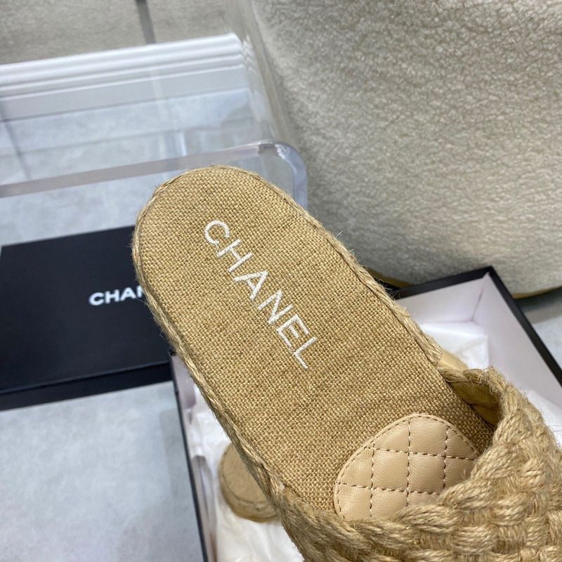 Ch*el womens slide sandals