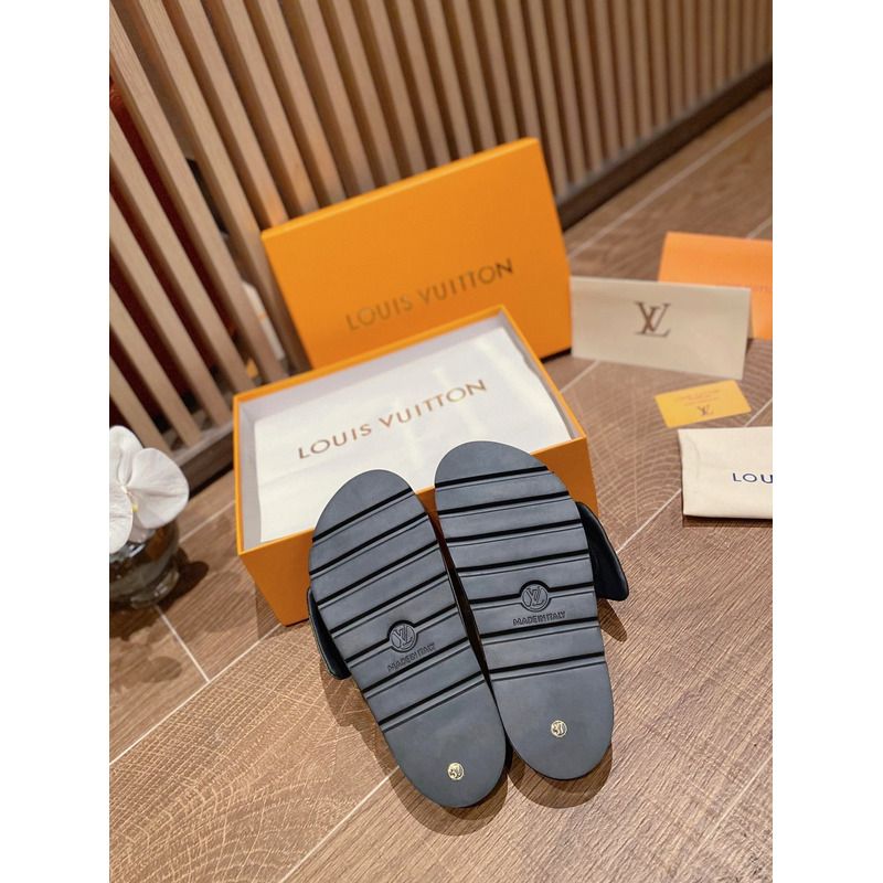 LV POOL PILLOW GREEN SLIDES