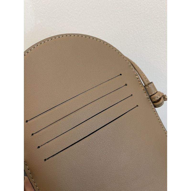 F**di o’lock phone purse light brown