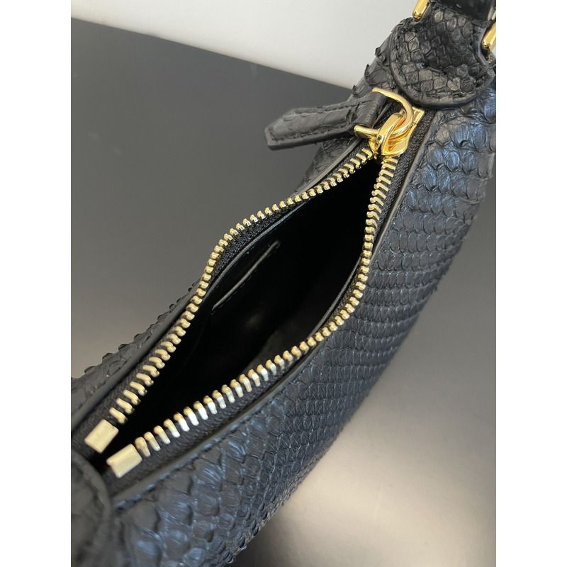 F**di graphy mini laminated leather bag black