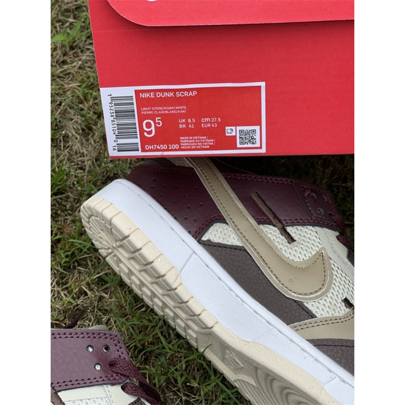 Nike Dunk Low Scrap Latte Sneaker Light Stone/Khaki-White