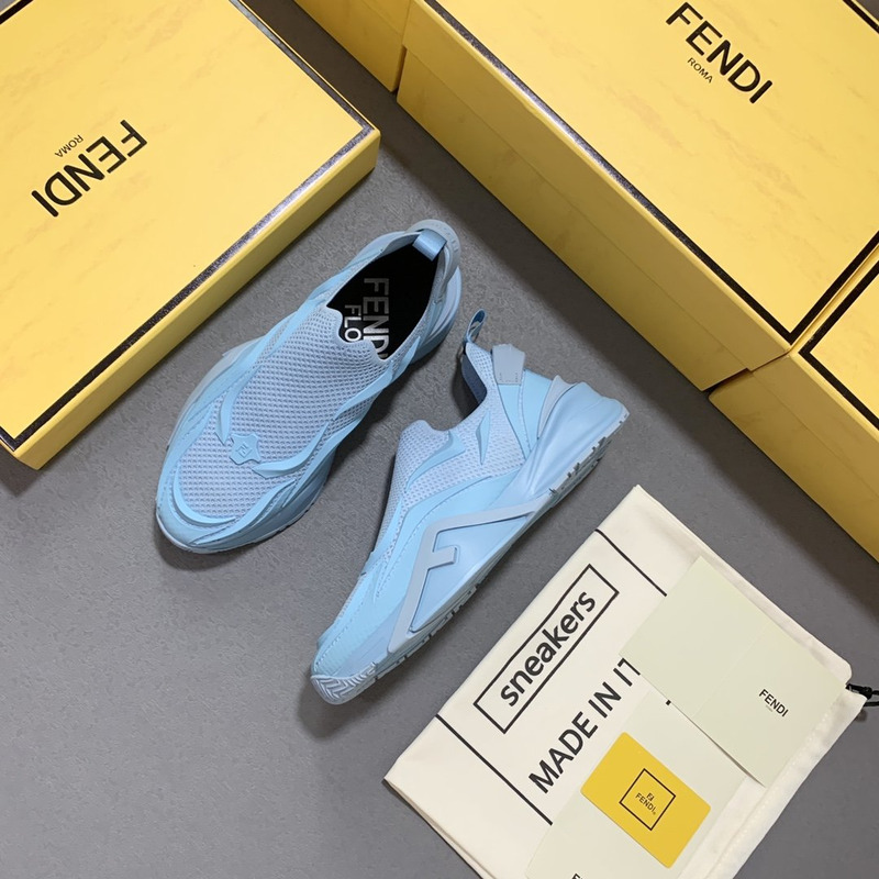 F**di flow light blue mesh running sneakers