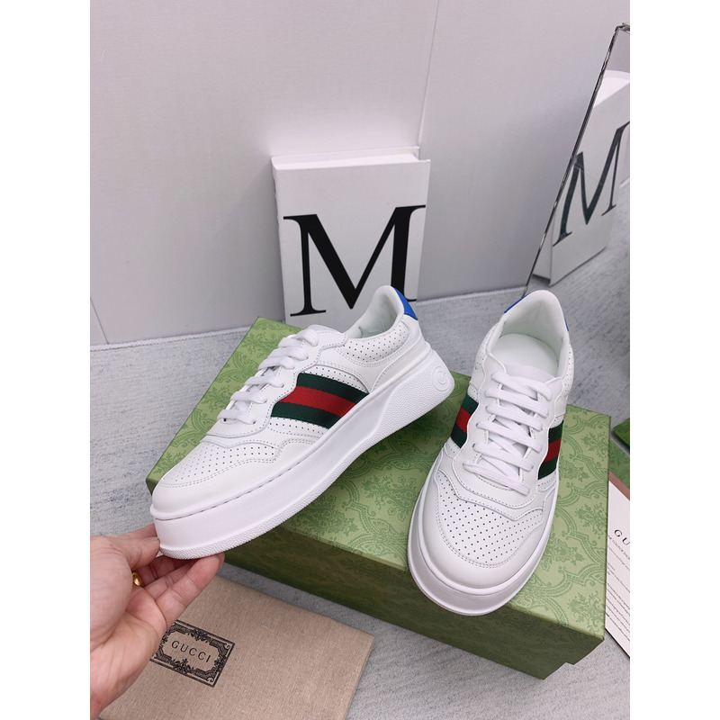 G*u*i chunky b low-top sneaker white