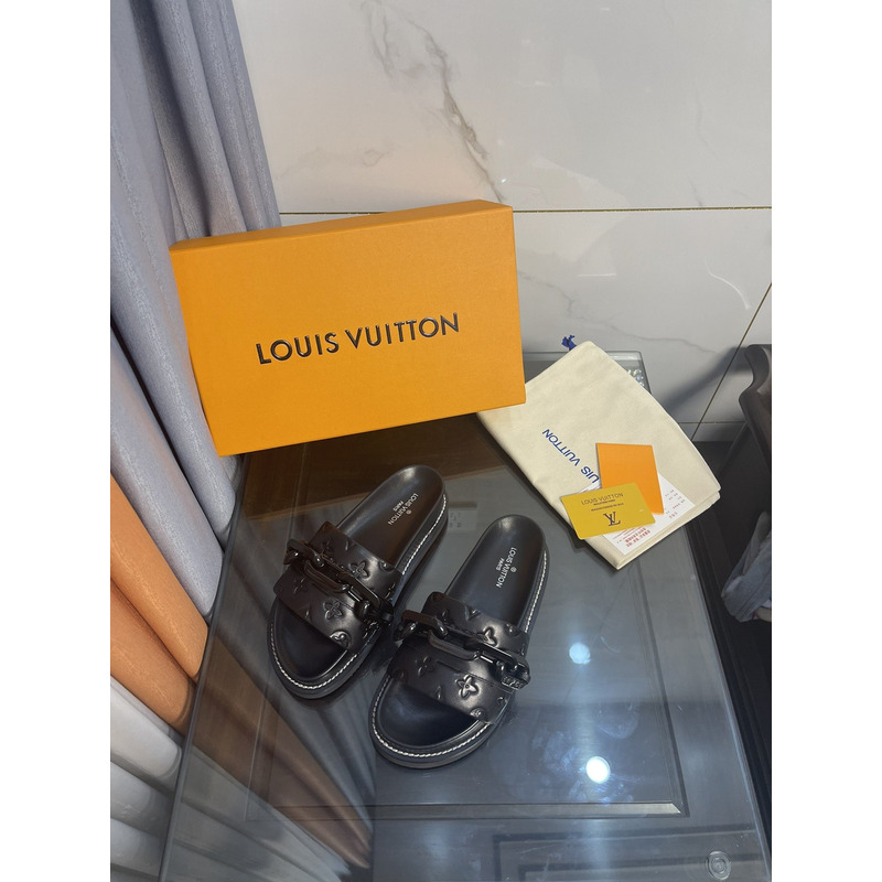 l**is V*t*n sunset flat comfort mule sapphire black