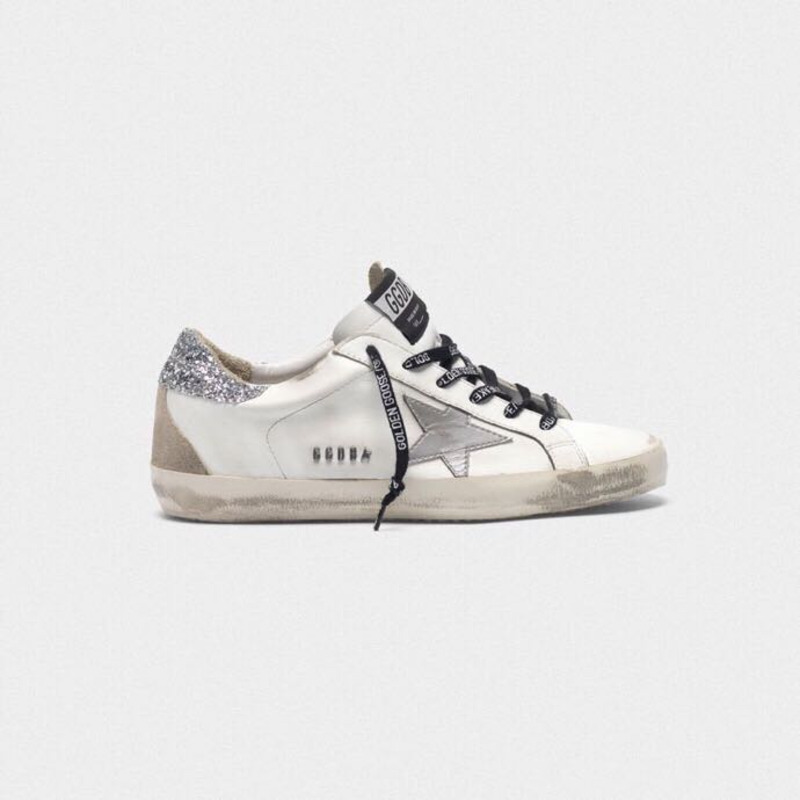 golden goose men’s S*per-star sneakers with silver star