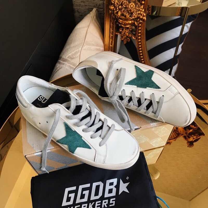 golden goose S*per-star sneakers white S*per-star sneakers with silver tongue