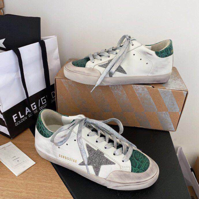golden goose S*per-star sneakers with grey star