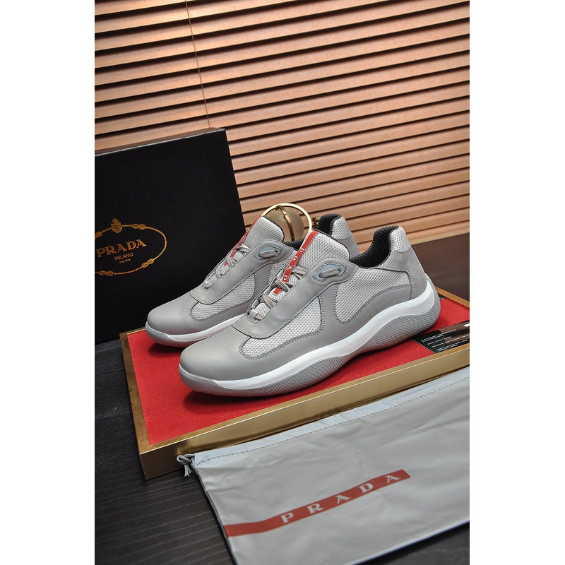 Pra*a america’s cup lace-up sneakers d.gray