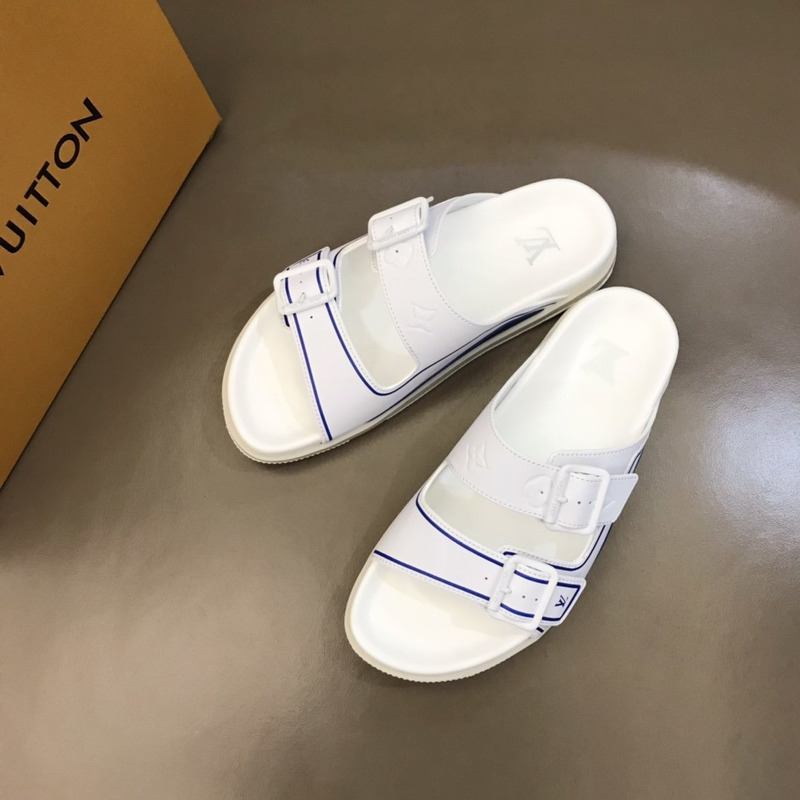 l**is V*t*n trainer mule white  & blue