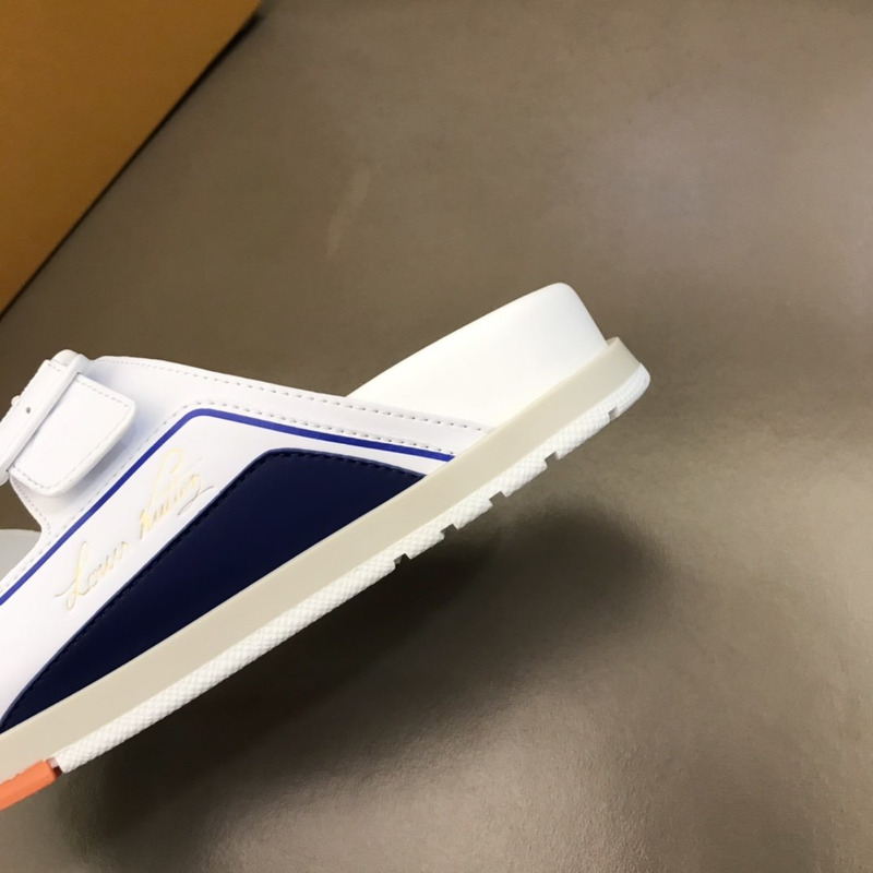 l**is V*t*n trainer mule white  & blue