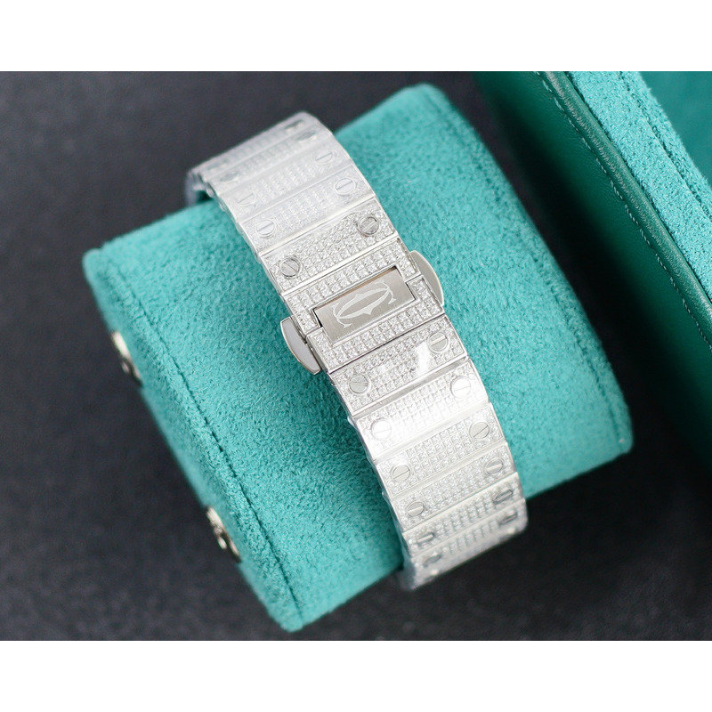 cartier santos de cartier large wssa0018 Di*m*nds stainless steel watch