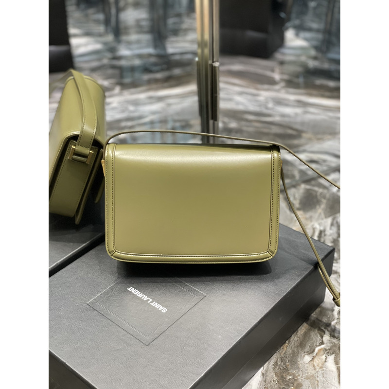 Saint Laurent M Solferino Box Shouler Bag Avocado Green