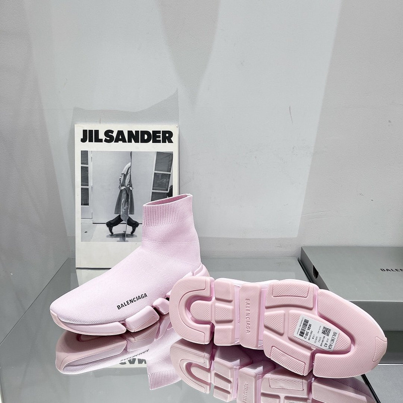 Ba*len*cia*ga speed 2.0 recycled knit sneakers pink