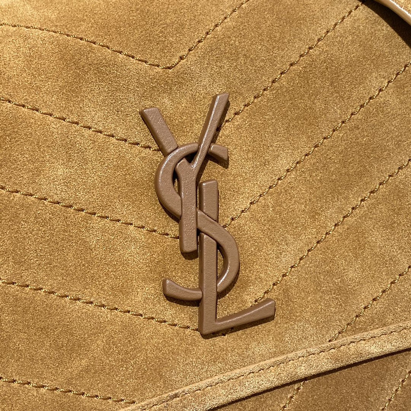 Saint Laurent Niki Nubuck Cowhide Messenger Bag Brown