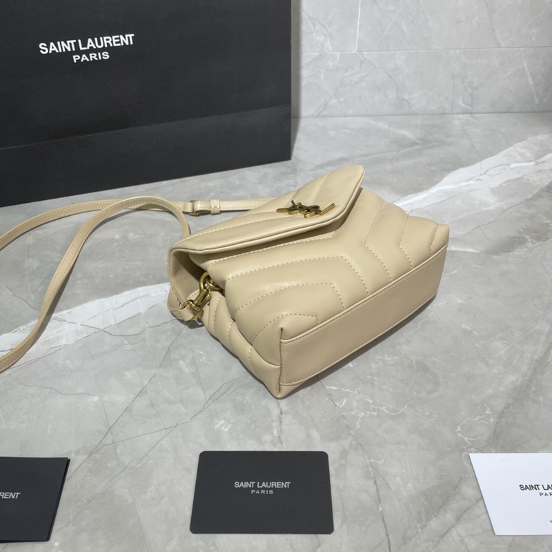 Saint Laurent Loulou Shoulder Bag Cream Yellow
