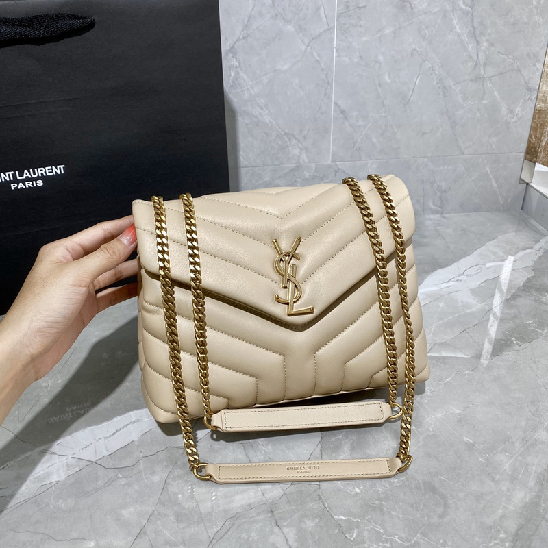 Saint Laurent Mini Toy LouLou Shoulder Bag in Yellow