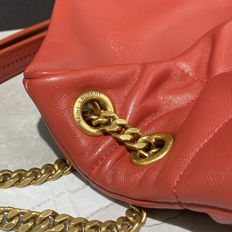 Saint Laurent Toy LouLou Shoulder Bag in Red