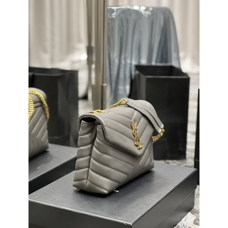 Saint Laurent Loulou Shoulder Bag Grey