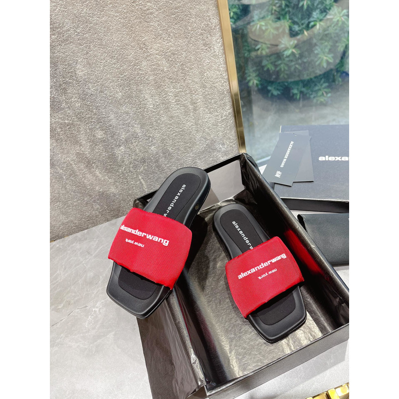 Alexander Wang Nylon Platform Sandals Red