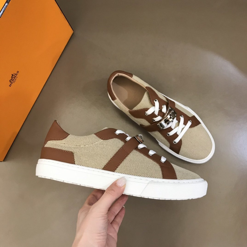 H**mes kelly day low-top sneakers beige