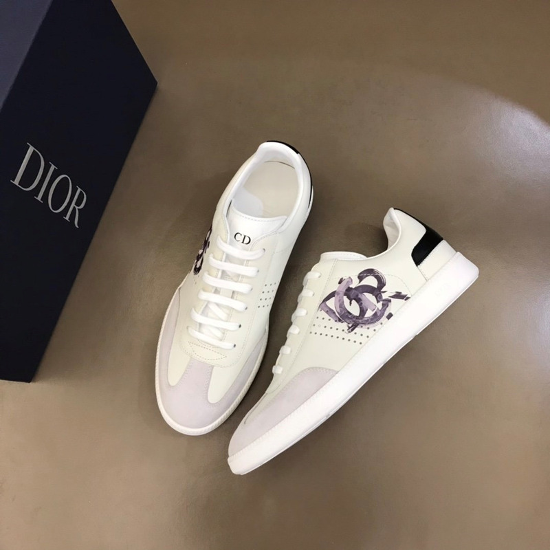D*or b27 printed low-top sneakers light grey