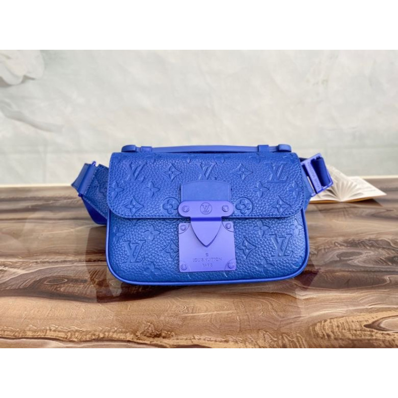 LV  S Lock Sling Bag  Blue M58486