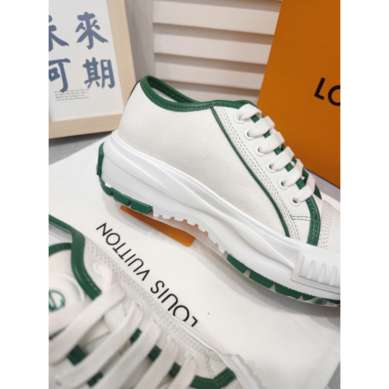 LV Squad Sneaker White Green