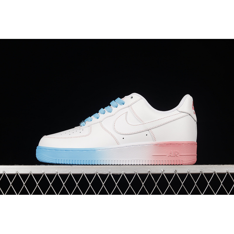Stussy x Nike Air Force 1 07 Low White Pink Blue AF1234-006