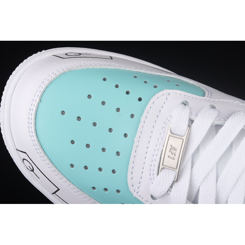 Nike Air Force 1 Mid PS5 Glacier Blue White Black CW2288-132