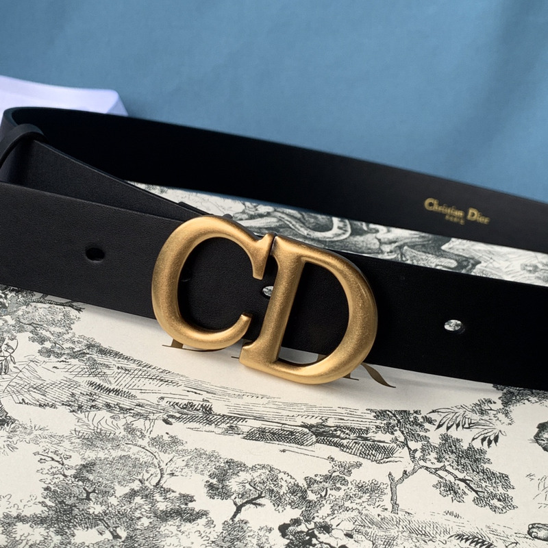 SADDLE BELT Black Matte Calfskin Gold