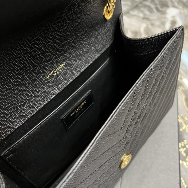 Saint Laurent Grain Leather Envelope Medium Bag