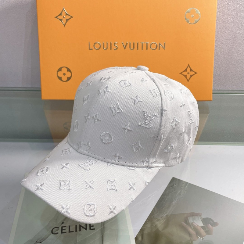 l**is V*t*n embossed monogram hat white