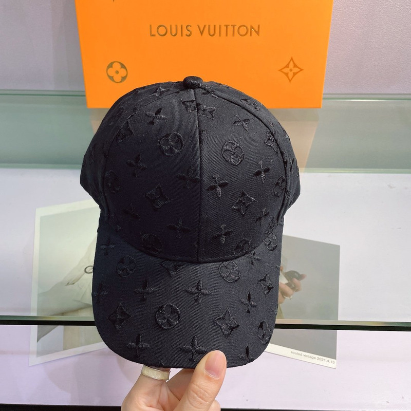 l**is V*t*n embroidered monogram hat black