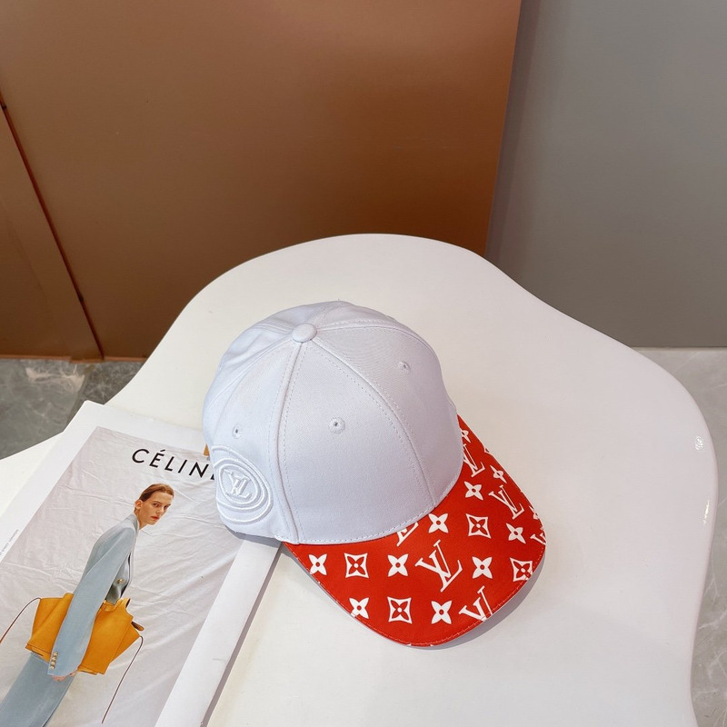 l**is V*t*n monogram print hat red white