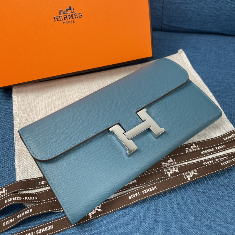 H**mes constance to go milkshake shoulder bag in blue