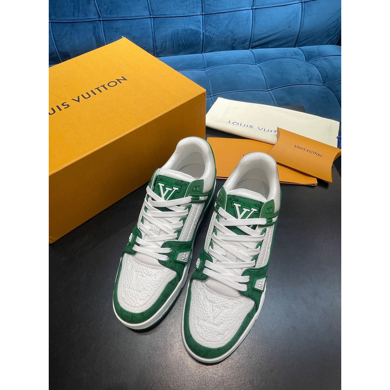 l**is V*t*n monogram lv trainer sneaker green