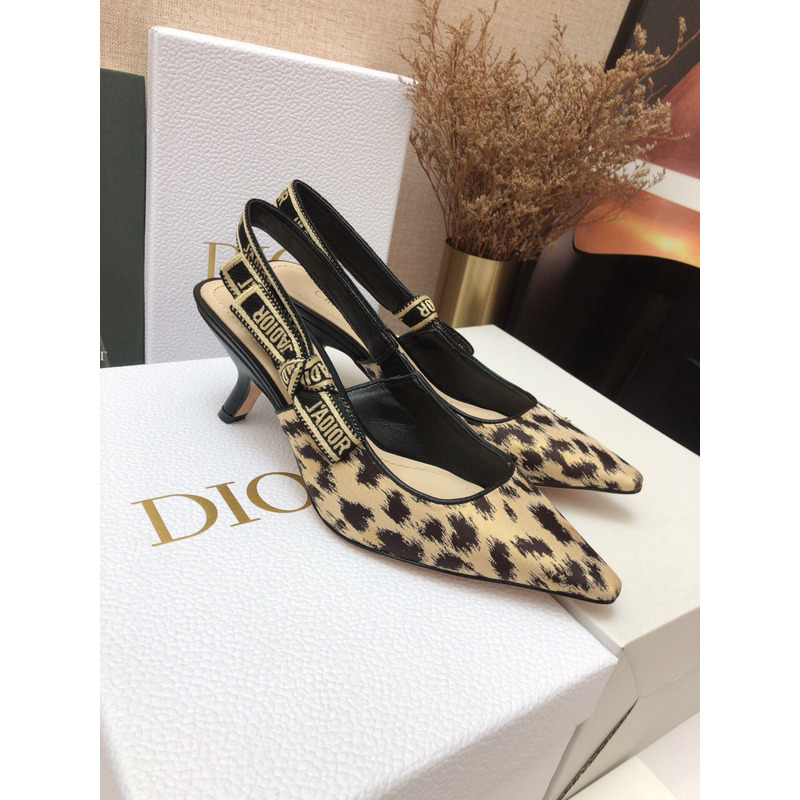 D*or leopard slingback pumps 4.5cm
