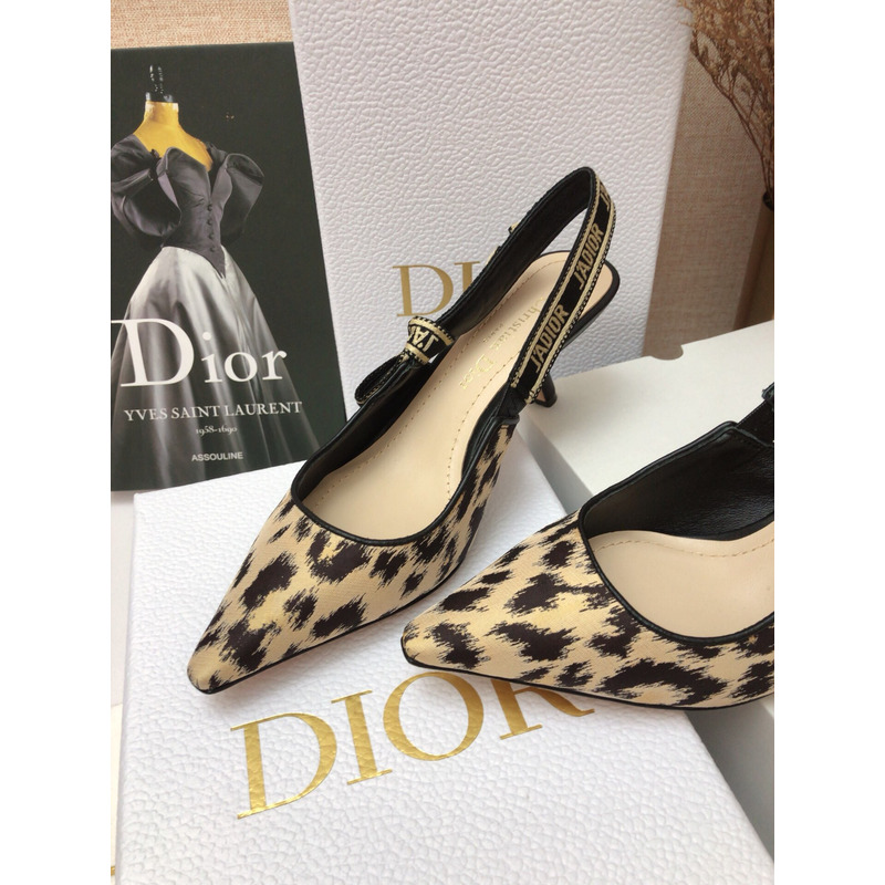 D*or leopard slingback pumps 4.5cm