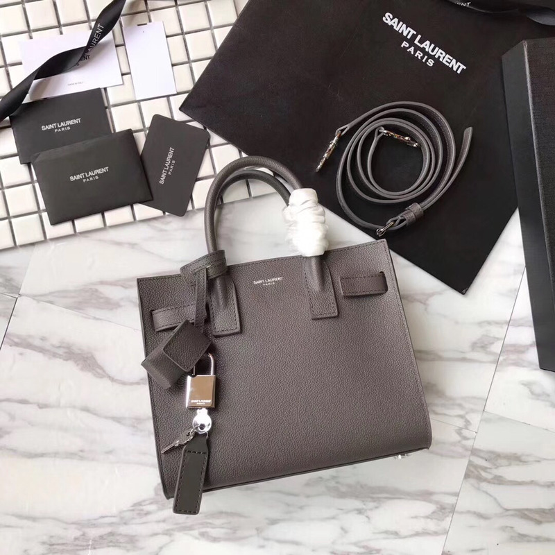 Saint Laurent Classic Sac De Jour Baby Bag in Grained Leather Black