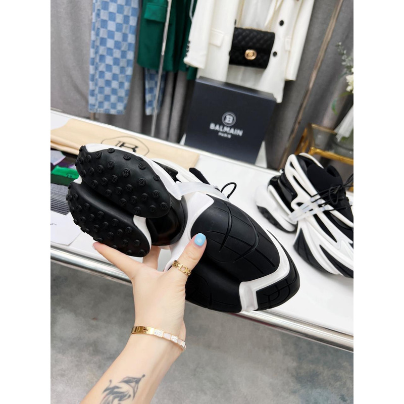 Balmain Unicorn Sneakers White and Black
