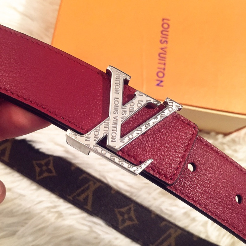 LV INITIALS 40MM REVERSIBLE BELT BROWN