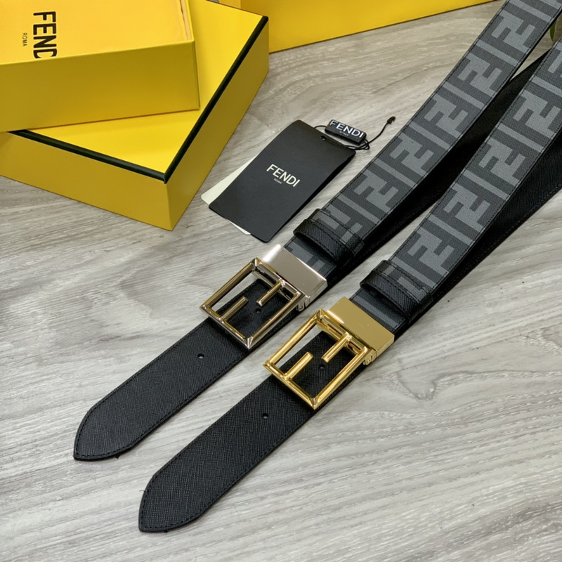 F**di leather belt gold