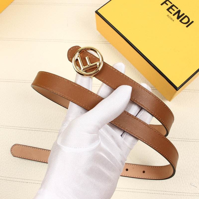 F**di nude leather belt