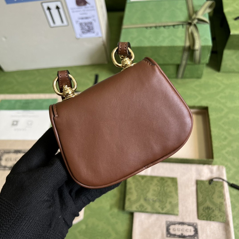 G*u*i blondie card case wallet brown