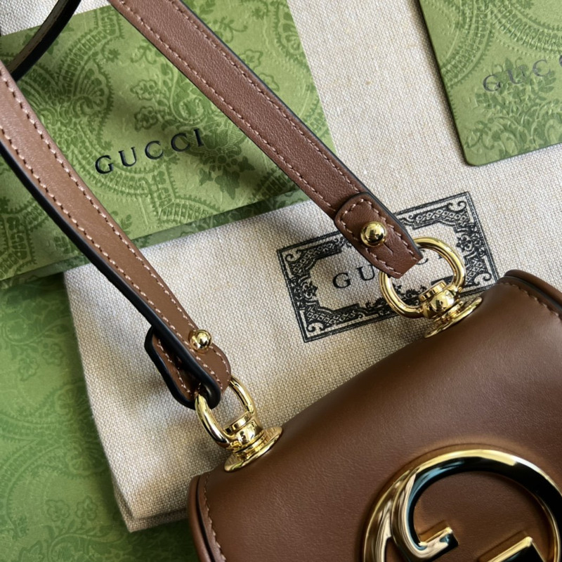 G*u*i blondie card case wallet brown
